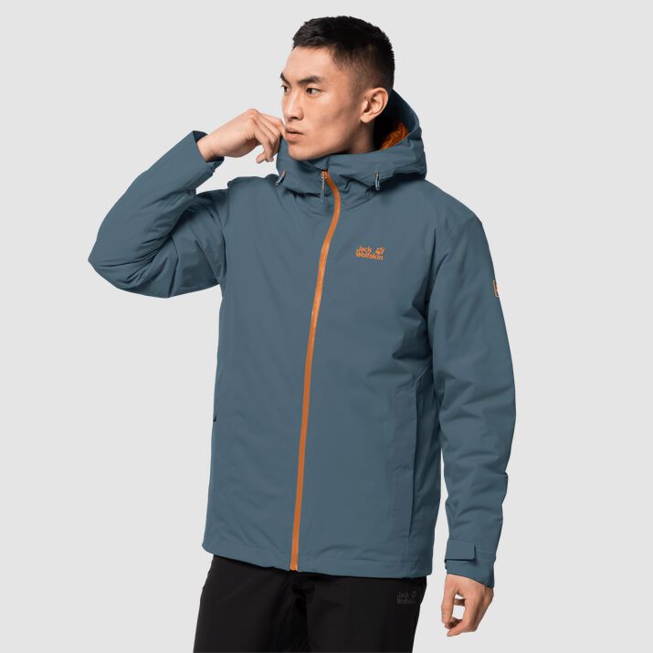 Chamarra Invierno Jack Wolfskin Argon Storm Hombre Grises Azules Mexico-5631891